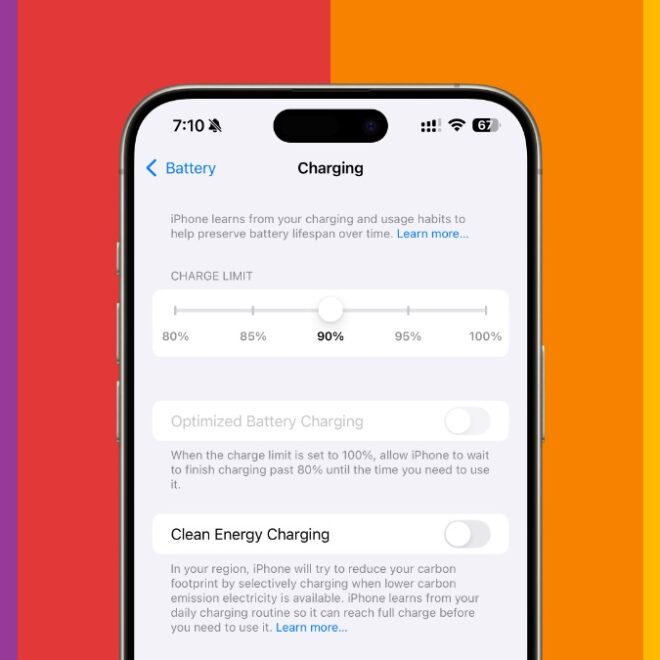 iOS 18 Offers More Charge Limit Options on iPhone