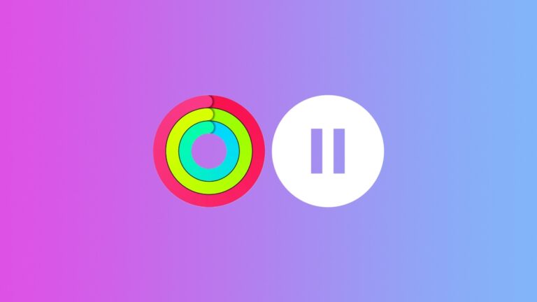 How to Pause Activity Rings on iPhone and Apple Watch