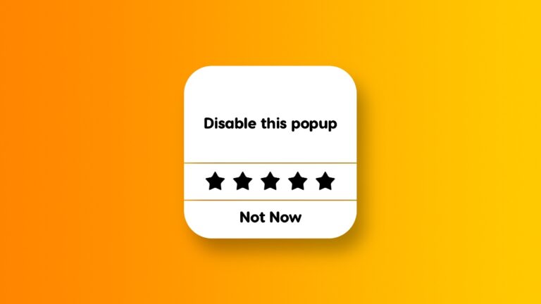 Disable In-App Rating and Review Popup on iPhone and iPad