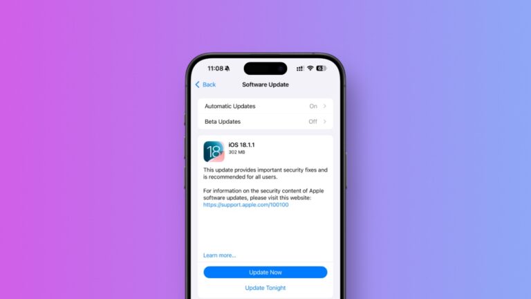 Download iOS 18.1.1 and iPadOS 18.1.1 for iPhone and iPad