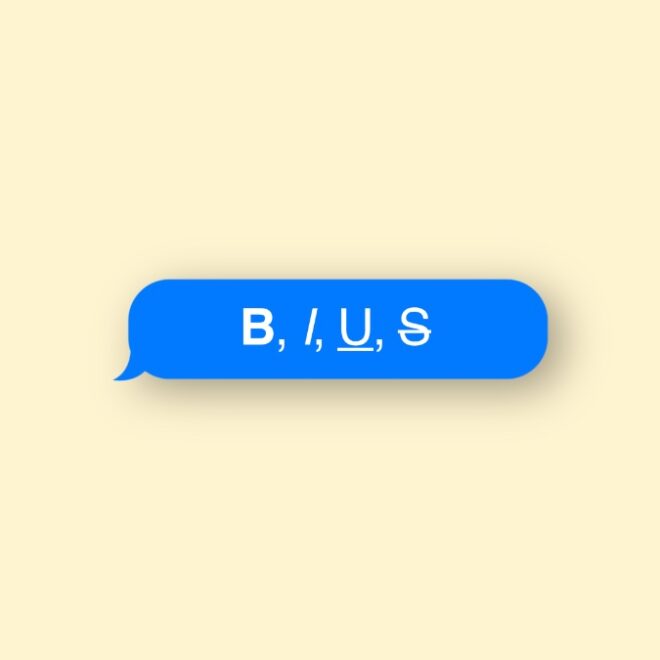 How to Type Bold, Italic, Strikethrough, Underline in iMessage