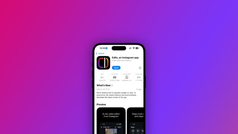Instagram Edits App Now Available for Download on iPhone
