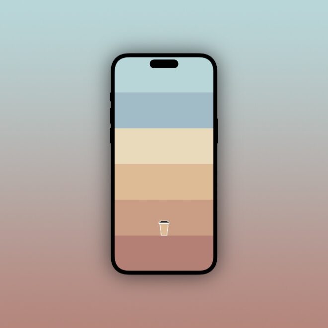 Take that Perfect Sip with the Tiny Coffee Wallpaper for iPhone