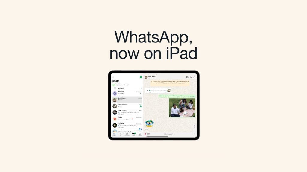 Download WhatsApp for iPad.