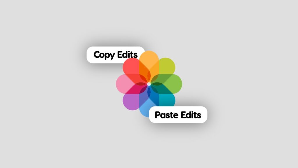 Copy and paste edits in Photos app.