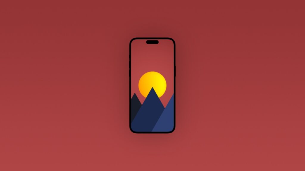 Minimal sunset wallpaper for iPhone.