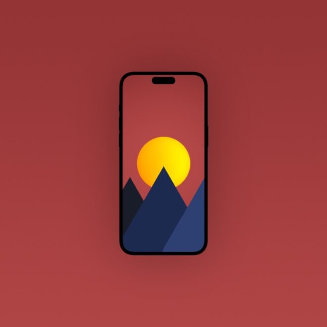 Warm, Minimal and Cosy Sunset Wallpaper for iPhone