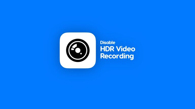 How to Turn off HDR Video Recording on iPhone