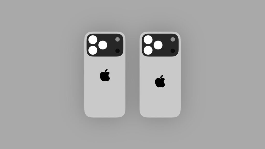 iPhone 17 Pro with new Apple logo position.