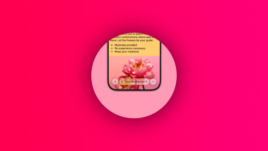 iOS 26 Safari layout.