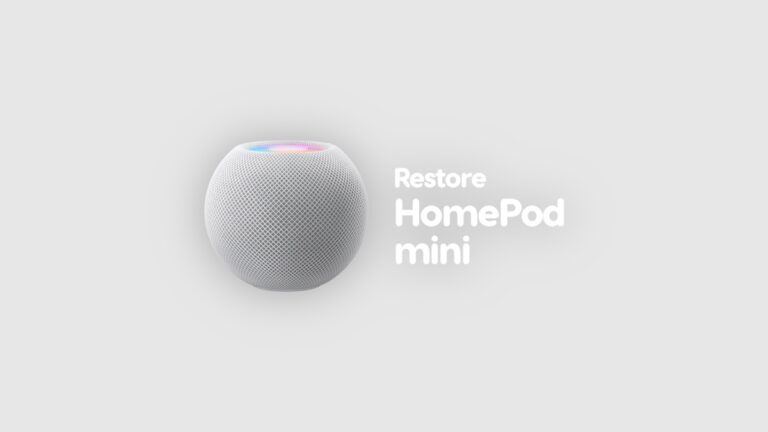 How to Restore HomePod mini Firmware Using Finder on Mac