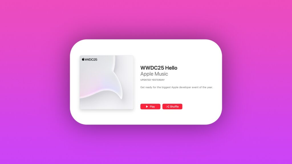 WWDC25 Hello playlist.