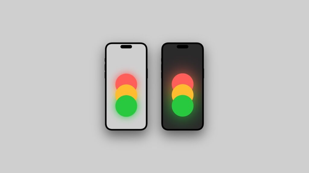 Glowing Traffic Light wallpapers for iPhone.