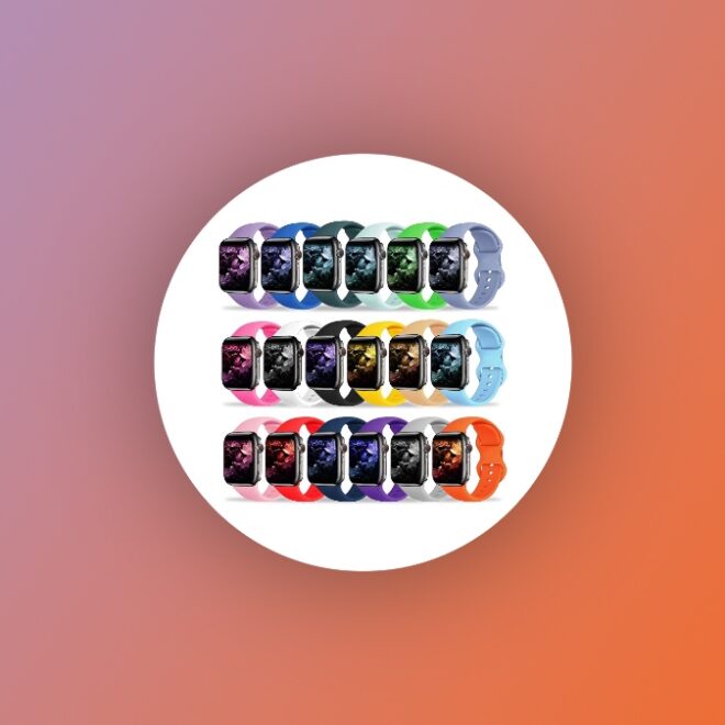 Pack of 18 Apple Watch Silicone Bands for $16.98 Only