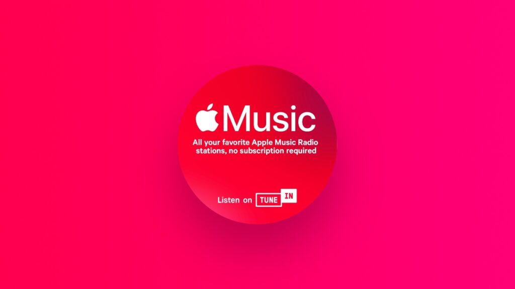 Apple Music radio stations on TuneIn.