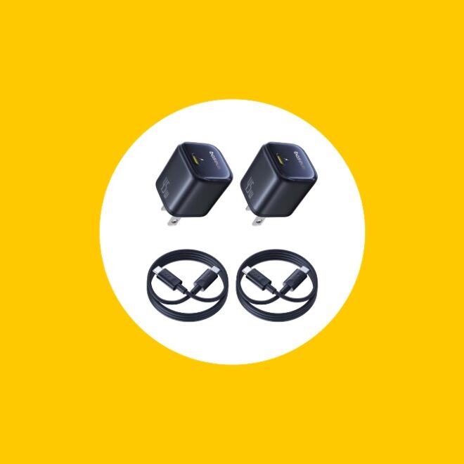 Pack of Two 45W USB-C Chargers and Cables for $21.49 Only