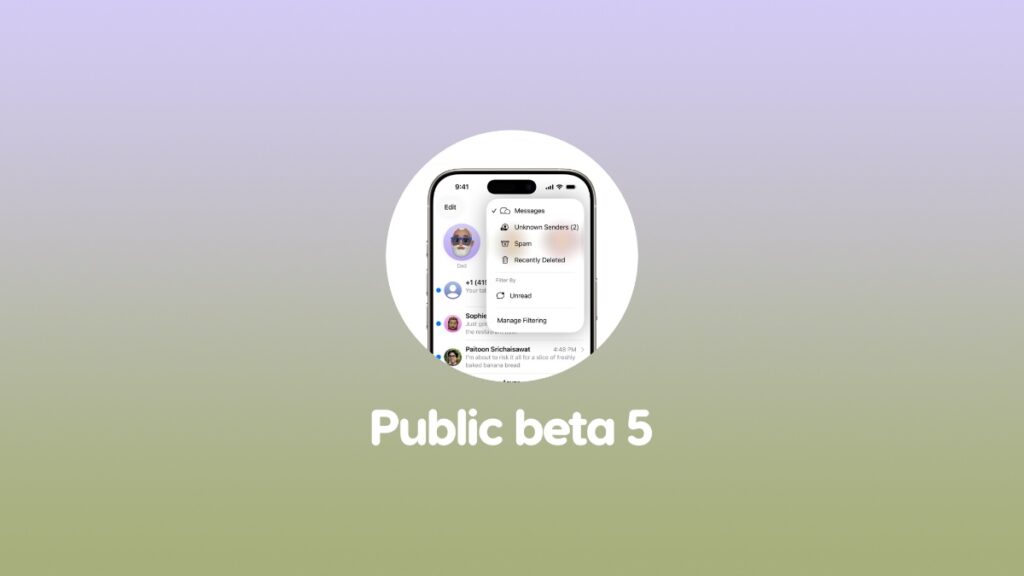 Download iOS 26 public beta 5.