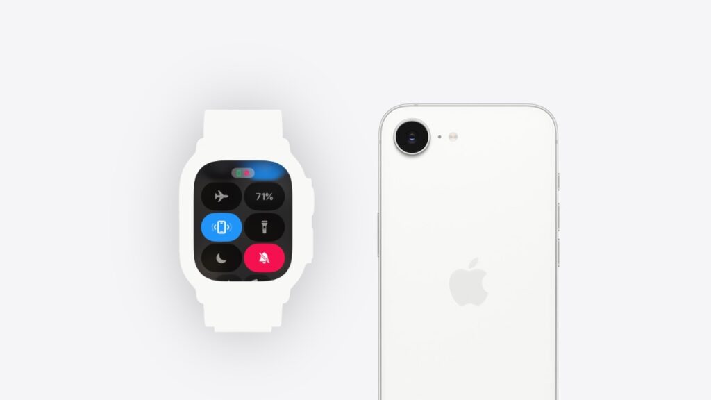 Find iPhone with Apple Watch and flash LED.