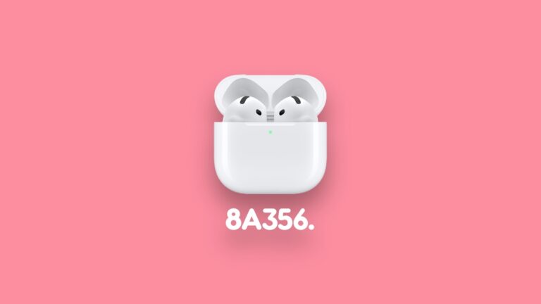 Apple Releases AirPods Pro 2 and AirPods 4 Firmware 8A356