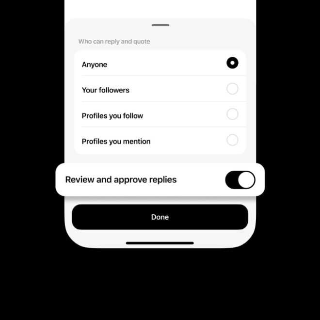 Threads for iPhone Now Lets You Review and Approve Replies