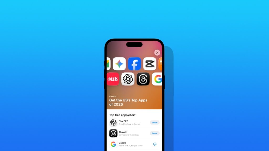App Store 2025 most downloaded apps and games