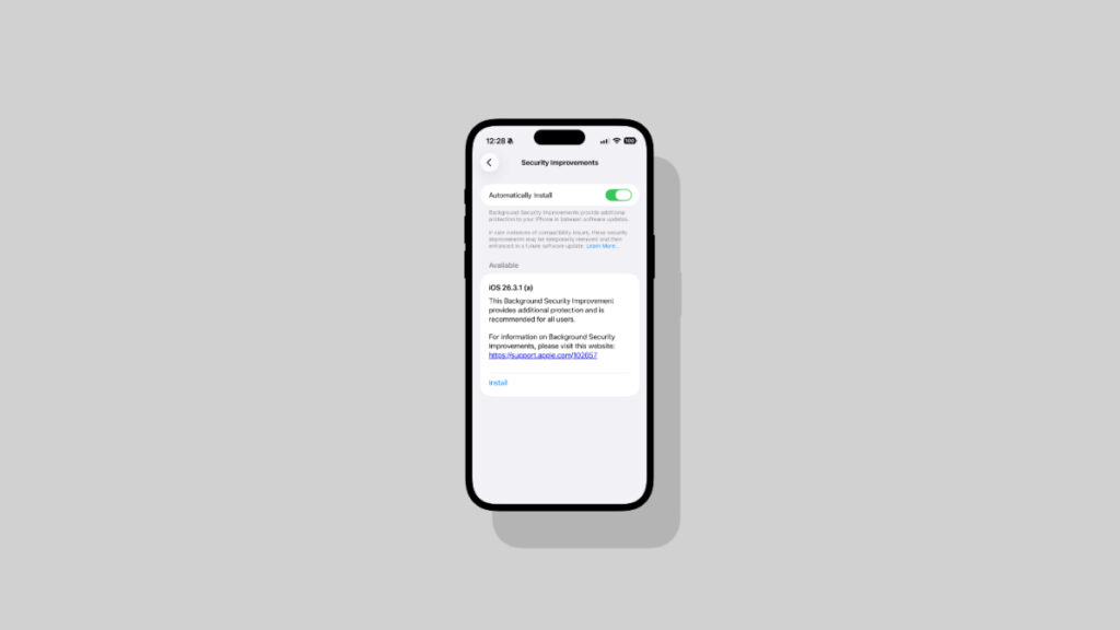 Download Background Security Improvement update