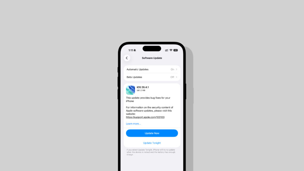 Download iOS 26.4.1 and iPadOS 26.4.1