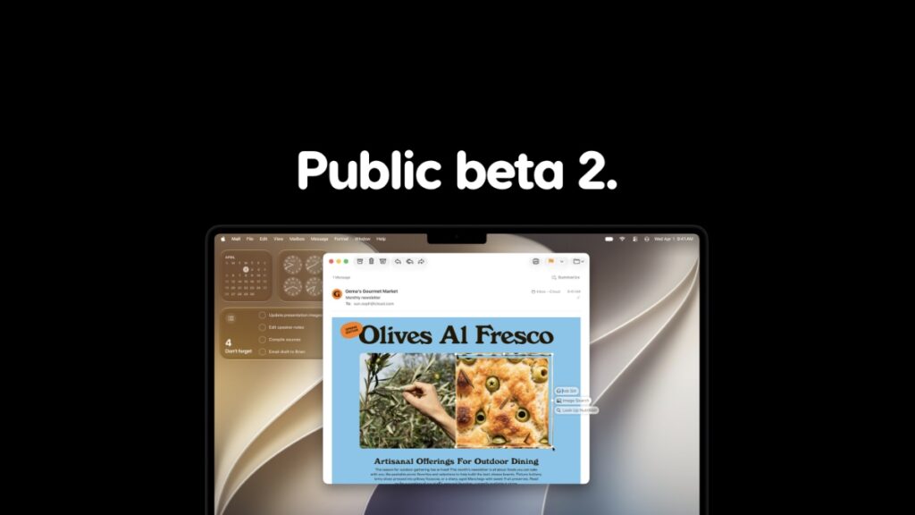 Download macOS 27 public beta 2