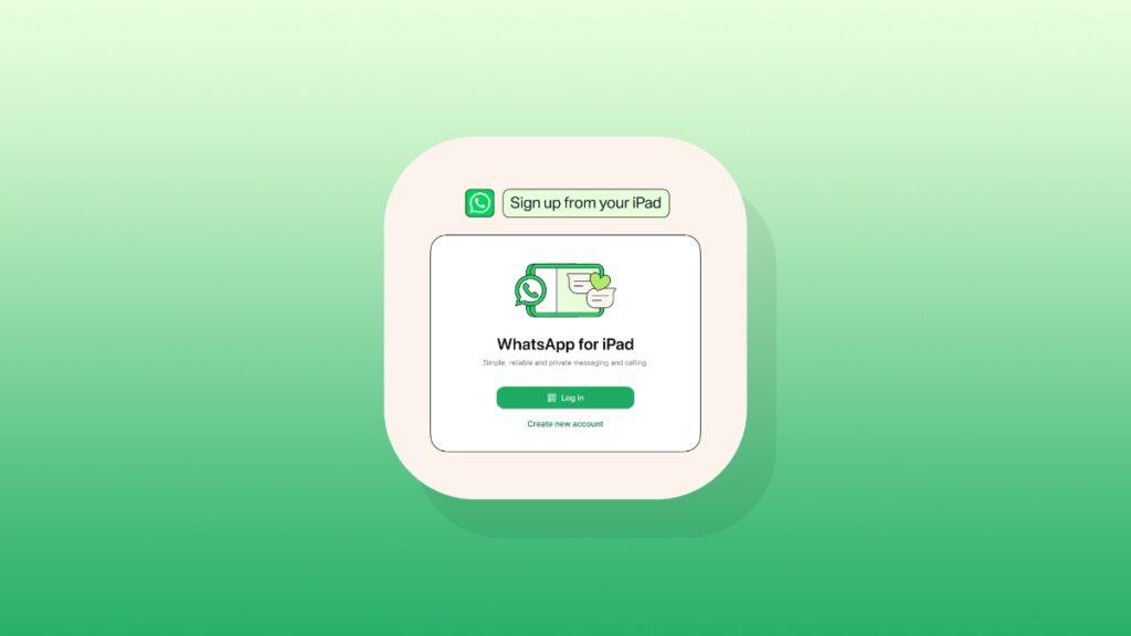WhatsApp for iPad signup