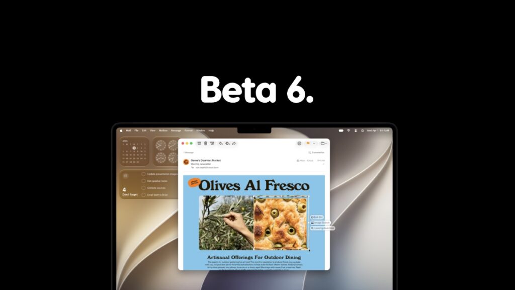 Download macOS 27 beta 6 update