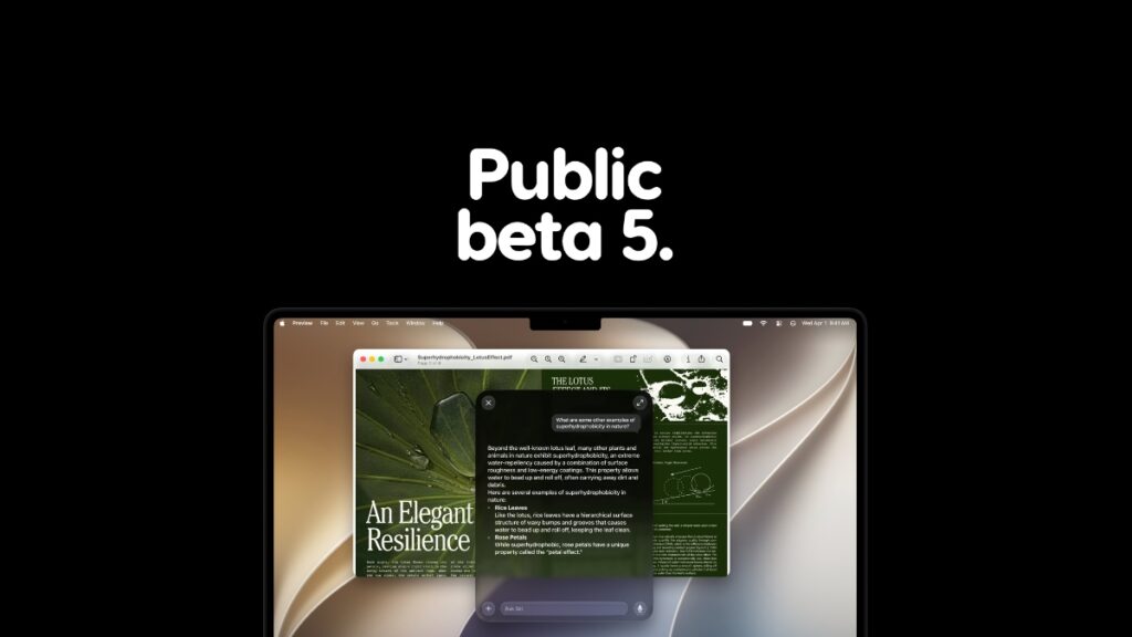 Download macOS 27 public beta 5 update