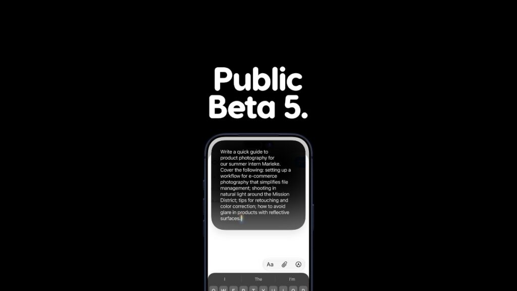 Download iOS 27 public beta 5