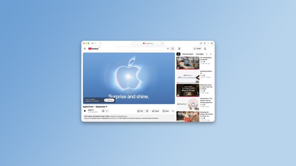 Watch Surprise and Shine Apple event live
