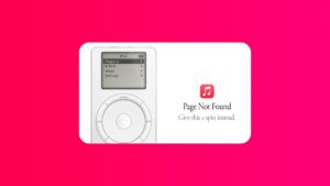 Apple Music 404 Page has a Fully Functioning 1st-Gen iPod in it