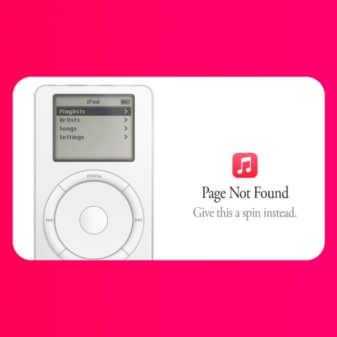 Apple Music 404 Page has a Fully Functioning 1st-Gen iPod in it